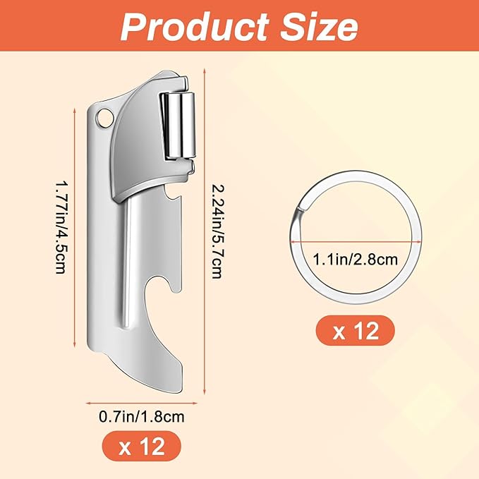 12 Pieces Military Style Can Openers - Image 2