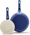 GreenLife Non Stick Fry Pan Set, Non-Toxic PFAS-Free Ceramic Skillets, by GreenLife