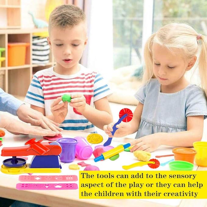 32-Piece Dough Tool Set for Kids – Dough Play Tools - Image 6
