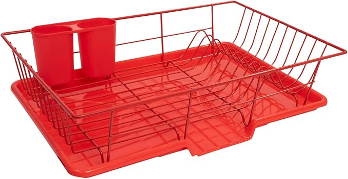 Sweet Home Collection 3 Piece Metal Dish Drainer Rack Set - Image 4