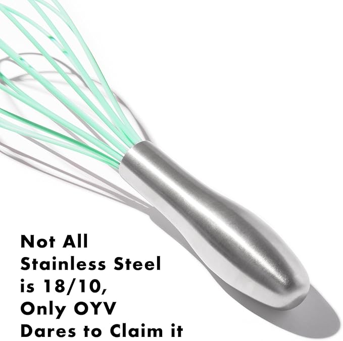 OYV 10-Inch Teal Silicone Whisk, Heat Resistant 480°F Kitchen Whisk - Image 6