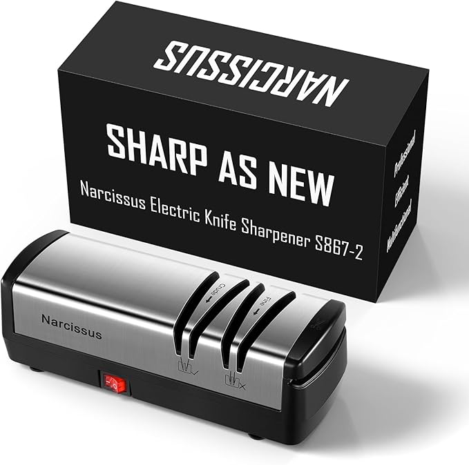 Narcissus Knife Sharpener, Diamond Abrasives Electric Knife Sharpener - Image 8
