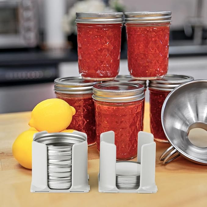 AIEVE Mason Jar Lid Organizer, 4 Pack Canning Lid Storage Rack - Image 7