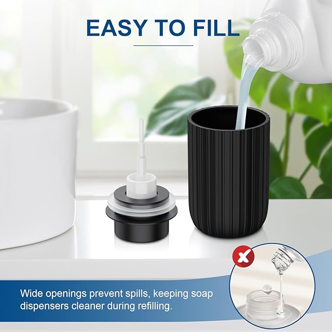 Ceramic Foaming Soap Dispenser, 12 oz Bathroom Foam Hand Soap Dispenser - Image 2