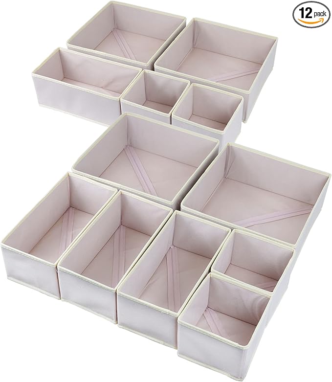 Fordonral 12 Pack Drawer Organizer Clothes, Foldable Fabric Dresser Organizer by Fordonral