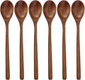 ADLORYEA Wooden Spoons, 6 Pieces 9 Inch Wood Soup Spoons by ADLORYEA