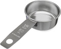 1/4 Cup Stainless Steel Measuring Cup | Sturdy Metal 60 ml | 60 cc | 2 oz | by Knupp+Co.