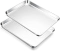 E-far Cookie Sheets for Baking, 18”x13” Stainless Steel Baking Sheet Pans for by E-far