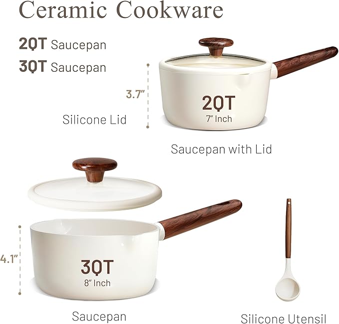 CAROTE 2QT & 3QT Sauce Pan Sets - Image 2