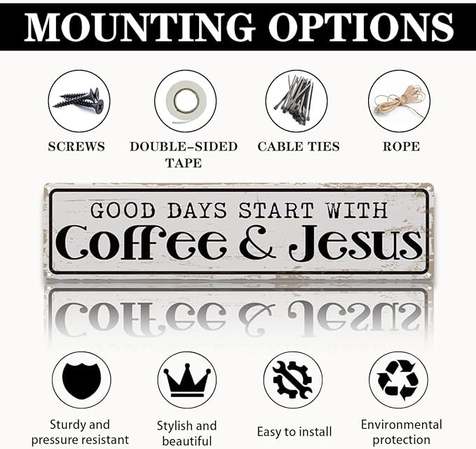 Coffee Signs for Coffees Station Decor, Good Days Start - Image 3