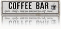 Coffee Bar Open Daily Sign, Retro Metal Tin Sign, Rustic Farmhouse Wall Decor by Unknown