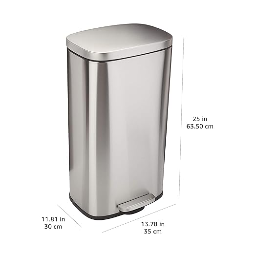 Amazon Basics Smudge Resistant Rectangular Trash Can - Image 3