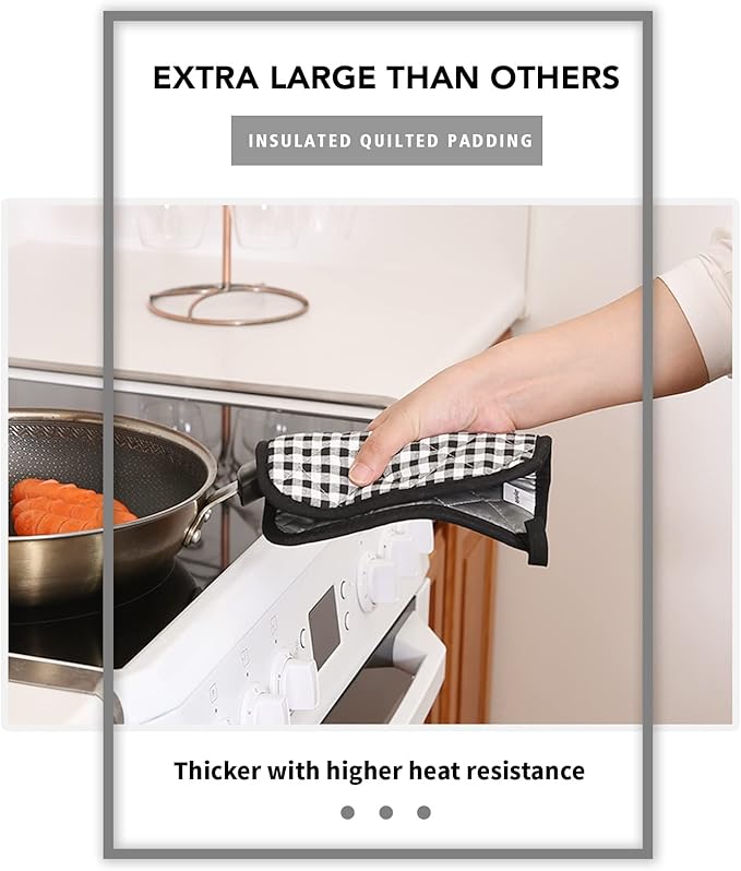 Joyhalo 4 Pack Pot Holders for Kitchen, Cotton Oven Holder - Image 4