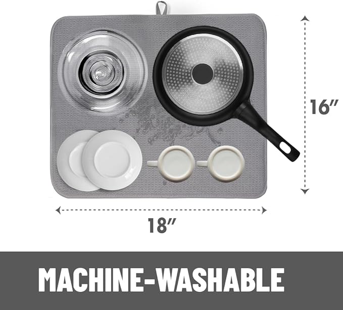 Bellemain XL Dish Mat Microfiber Dish Drying Mat, Super absorbent - Image 3