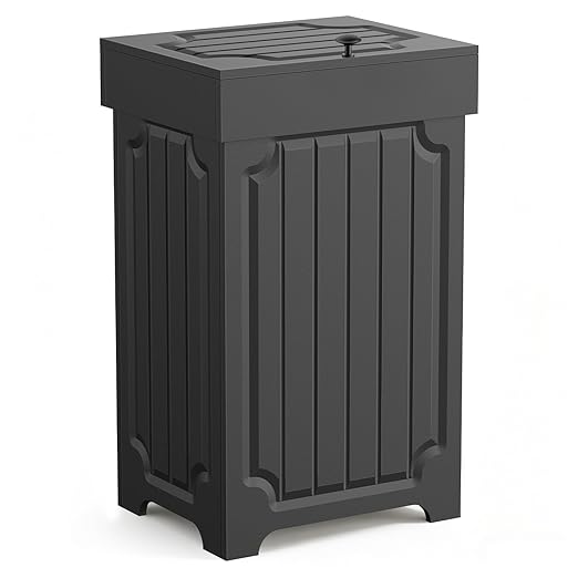 Povrgive Wood Trash Can Cabinet, 13 Gallon Hidden Kitchen Garbage Can by POVRGIVE-GreatDecorForIdealHome