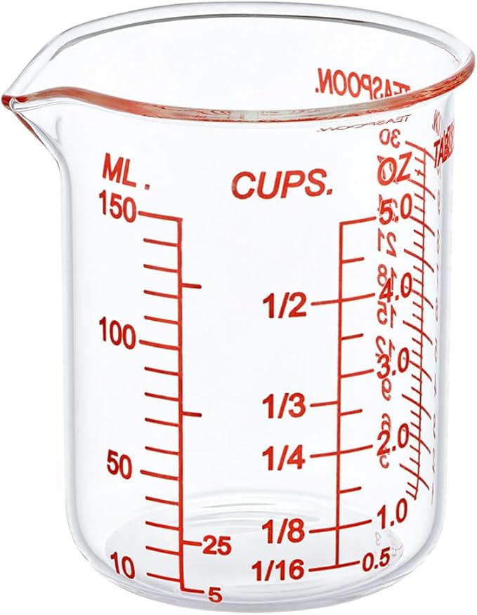 High Borosilicate Glass Measuring Cup-V-Shaped Spout，Glass Measuring Beaker by AckersBORO33