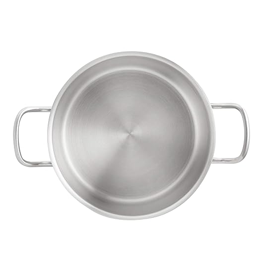 Amazon Basics 12 Quarts Stainless Steel Aluminum-Clad Stock Pot - Image 4