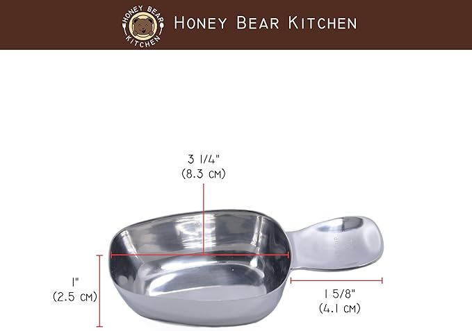 Honey Bear Kitchen Measuring Cup, Polished Stainless Steel - Image 2
