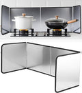 4 Sided Splatter Guard Foldable Stainless Steel Stove Splash Guard 11.8″ Height by Unknown