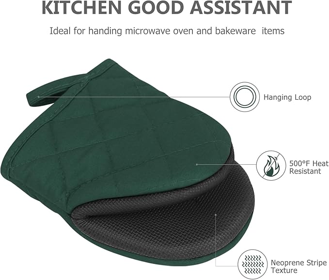 1 Pair Short Oven Mitts - Image 4