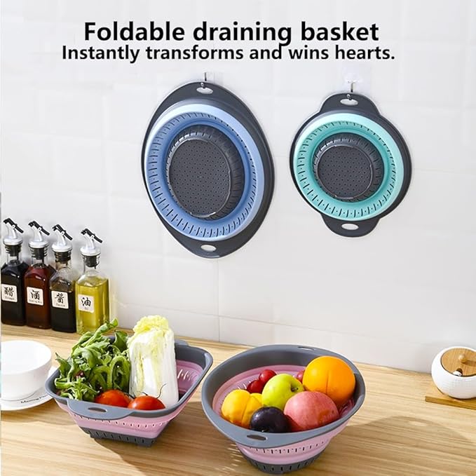 Collapsible Colander and Strainer, Silicone Strainer Colanders & Food Strainers - Image 8
