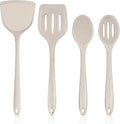 TeamFar Cooking Utensils Set of 4, Silicone Kitchen Utensils, Solid & Slotted by TeamFar