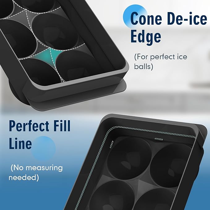 Large Ice Ball Maker Mold, 1.9" Round Ice Cube Mold - Image 7