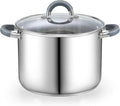 Cook N Home Stock Pot with Lid, 12-Quart Basic Stainless Steel Sauce Cooking by CookNHome