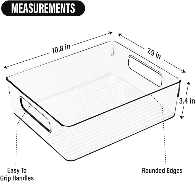Clear Plastic Storage Bins, Pantry Organizers and Storage or Kitchen - Image 2