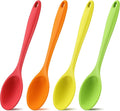 Shappy 4 Pieces Silicone Cooking Spoons 10.6 Inch Heat Resistant Kitchen Spoons by Shappy