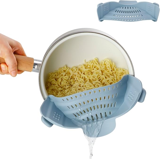 Silicone Pot Strainer, Emptycolor Adjustable Clip On Strainer by Unknown