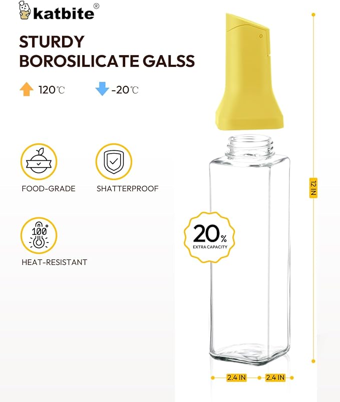 katbite 16oz Glass Olive Oil Dispenser Bottle - Image 4