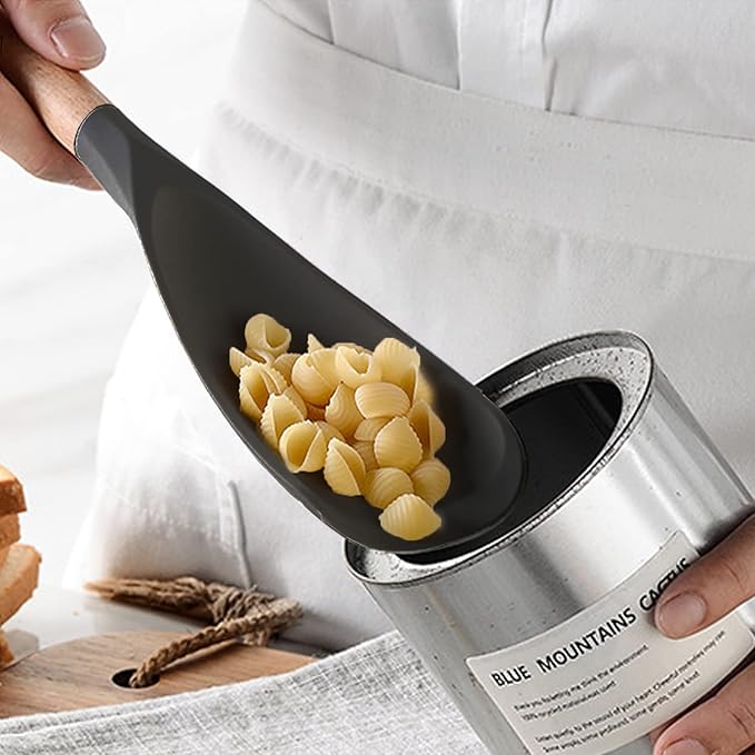 Cooking Spoon for Nonstick Cookwares, VOVOLY Silicone Spoon for Mixing - Image 9