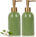 Natheeph 14OZ Ceramic Soap Dispenser Ceramic Soap Pump Dispenser Can Fill Liquid by Natheeph