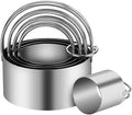 5 Pieces Cookie Cutters Round Cutters Stainless Steel Biscuit Cutter by KSPOWWIN