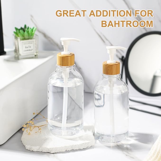KASUNTING Clear Soap Dispenser, 2 Pack Plastic Dish Soap Dispenser - Image 6