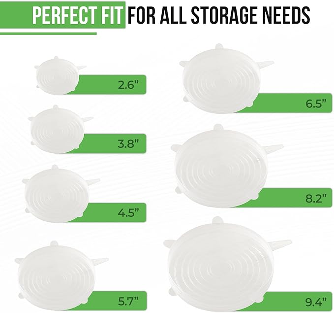 Reusable Silicone Stretch Lids for Food Storage in Fridge - Image 8