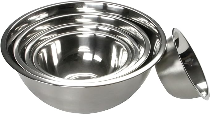 Chef Craft Brushed Mixing Bowl Set, 5 Piece Set, Stainless Steel by ChefCraft