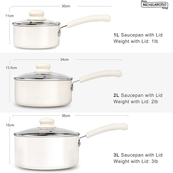 MICHELANGELO Nonstick Saucepan - Image 7