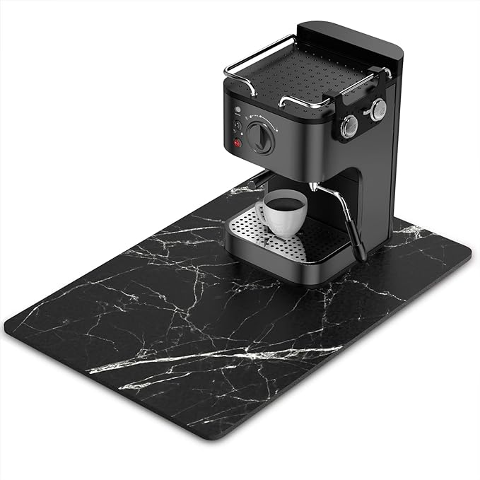 Rnivvi Coffee Mat, Hide Stain Rubber Backed Absorbent Dish Drying Pad by Rnivvi