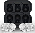 Skull Ice Cube Mold, 6-Cavity Silicone Ice Tray by DakGagMah