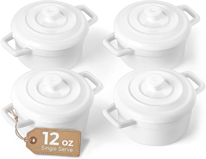 Lareina Mini Cocotte - 12oz Ceramic Casserole Dishes - Kitchen Casserole Sets - by Lareina