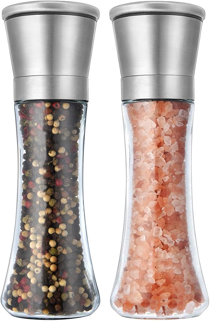 Elegant Pepper and Salt Grinder Set of 2, Best Spice Mill by Mincham