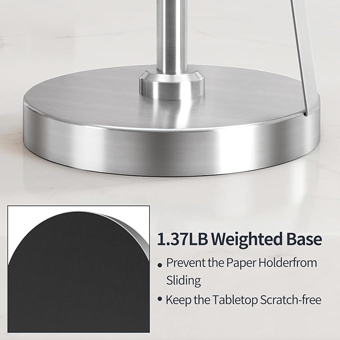 Jesginboo Brushed Nickel Paper Towel Holder - Image 6