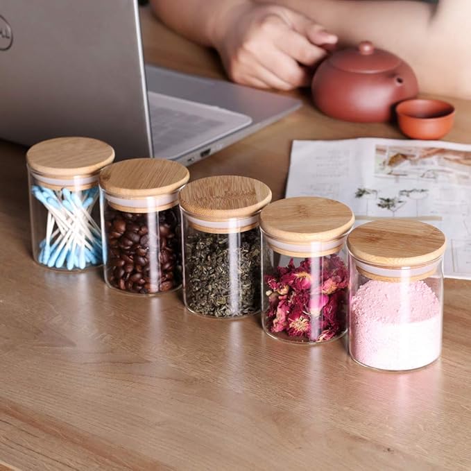 Tzerotone Glass Jars Set, Upgrade Spice Jars - Image 3