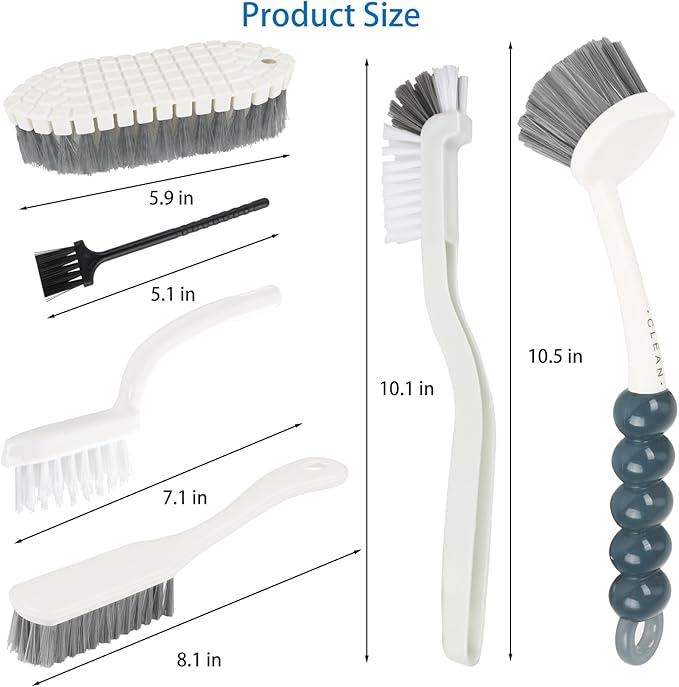 6 Pack Multipurpose Household Cleaning Set, Deep Cleaning Brush Set - Image 7