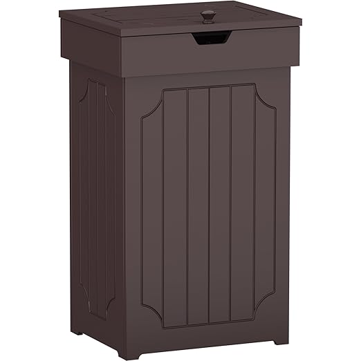 Function Home Trash Can Cabinet, 13 Gallon Kitchen Garbage Can, Wood Recycling by FunctionHome