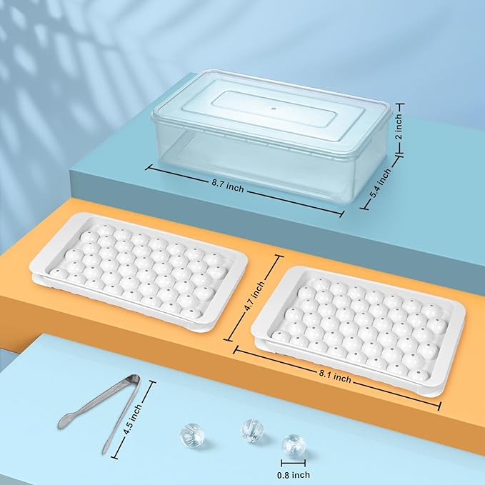 WIBIMEN Ice Cube Tray with Lid and Bin - Image 6