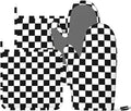 Black White Checkered Oven Mitts and Pot Holders Sets of 4, Heat Resistant by Echoserein