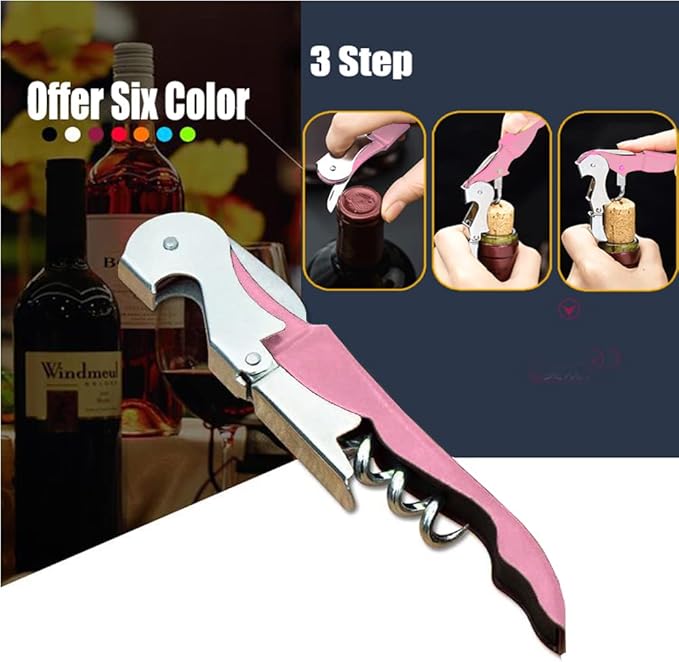 Professional Waiter Corkscrew Wine Openers Set, Heavy Duty Stainless Steel - Image 6